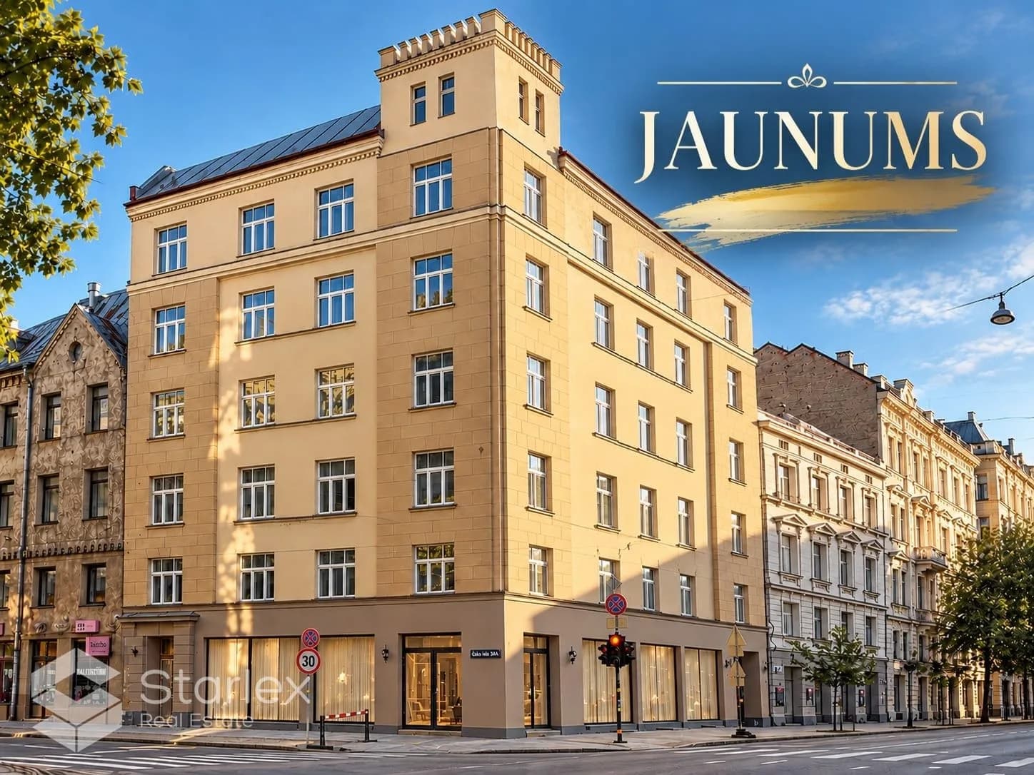 Apartments in a renovated building in the center of Riga.